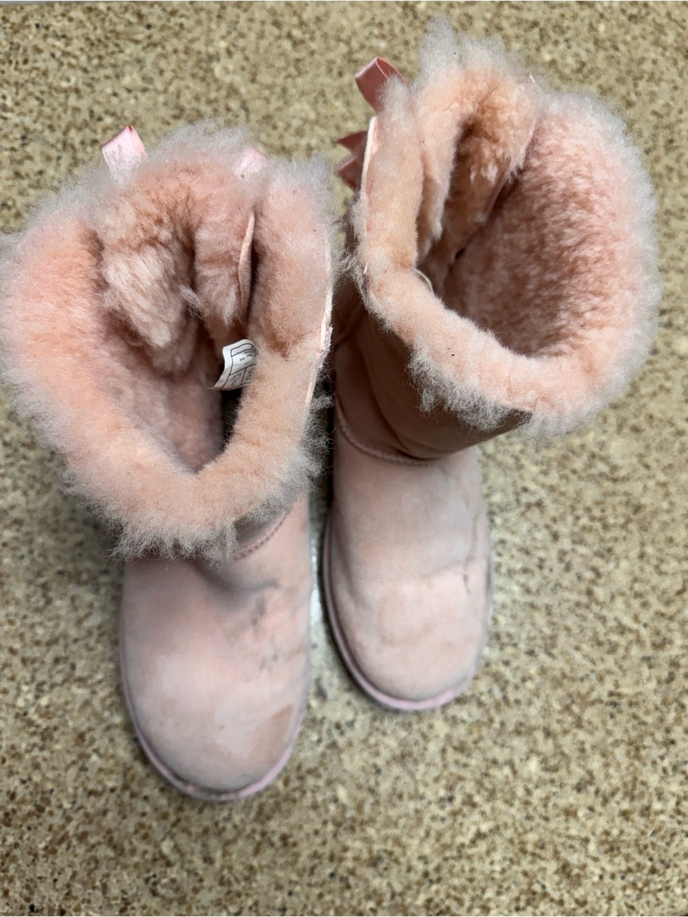 UGG Bailey Bow II Pink Shearling Boots